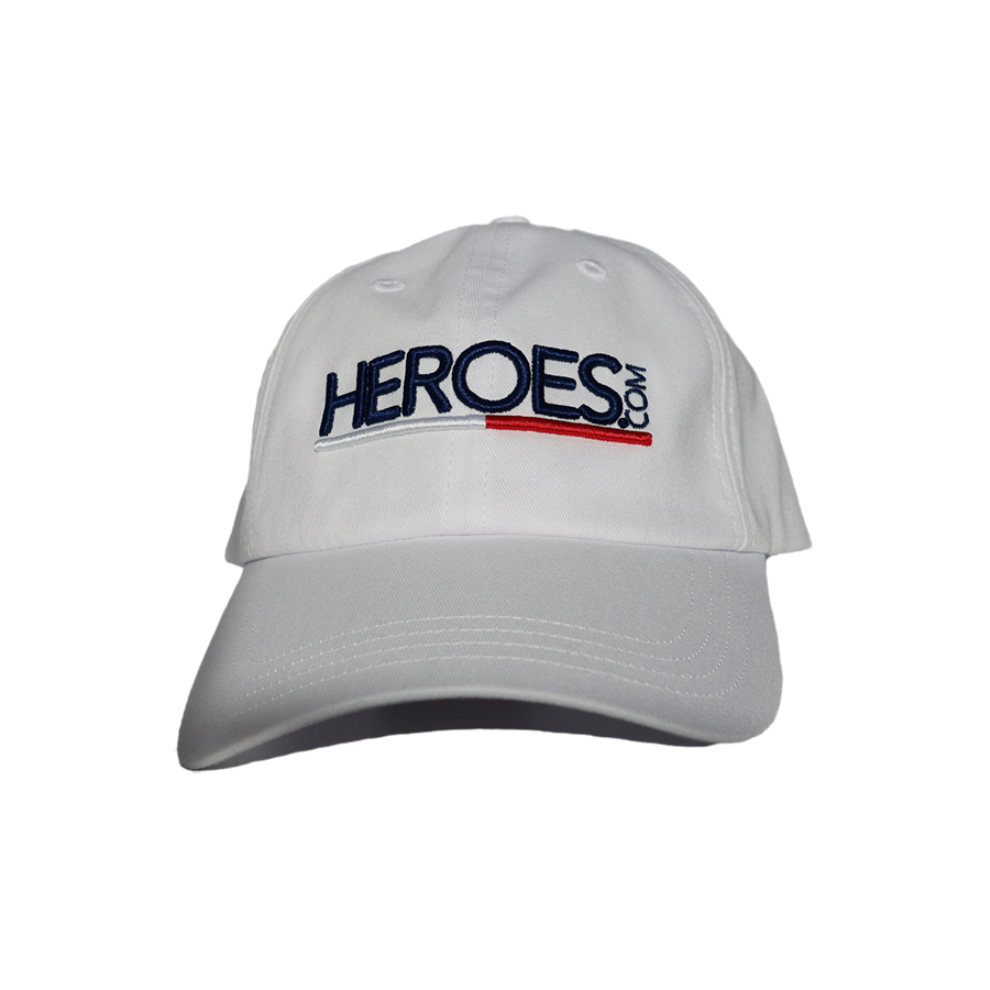 HEROES.com adjustable dad hat, classic 6-panel, breathable, 5% of purchase supports nonprofit