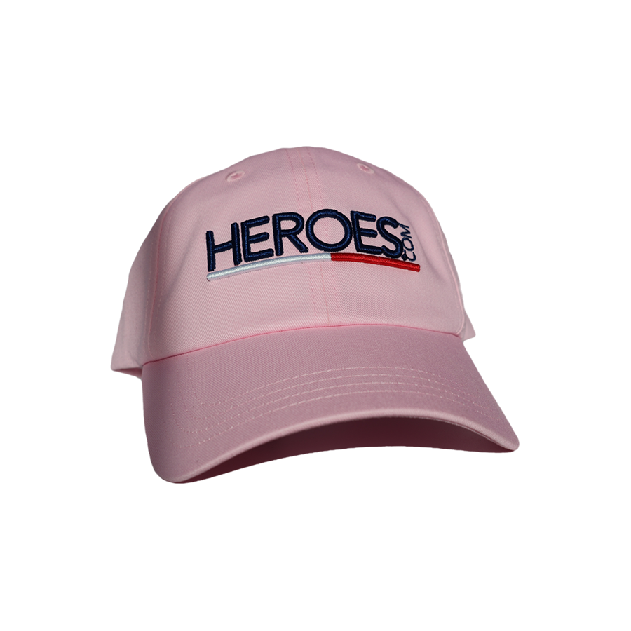 HEROES.com adjustable dad hat, classic 6-panel, breathable, 5% of purchase supports nonprofit