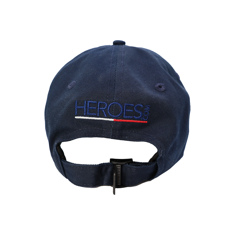 HEROES.com adjustable dad hat, classic 6-panel, breathable, 5% of purchase supports nonprofit