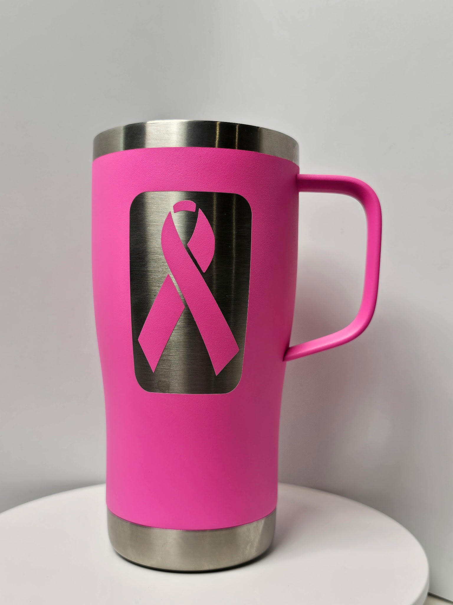 Pink 20 oz Tumbler – Breast Cancer Awareness