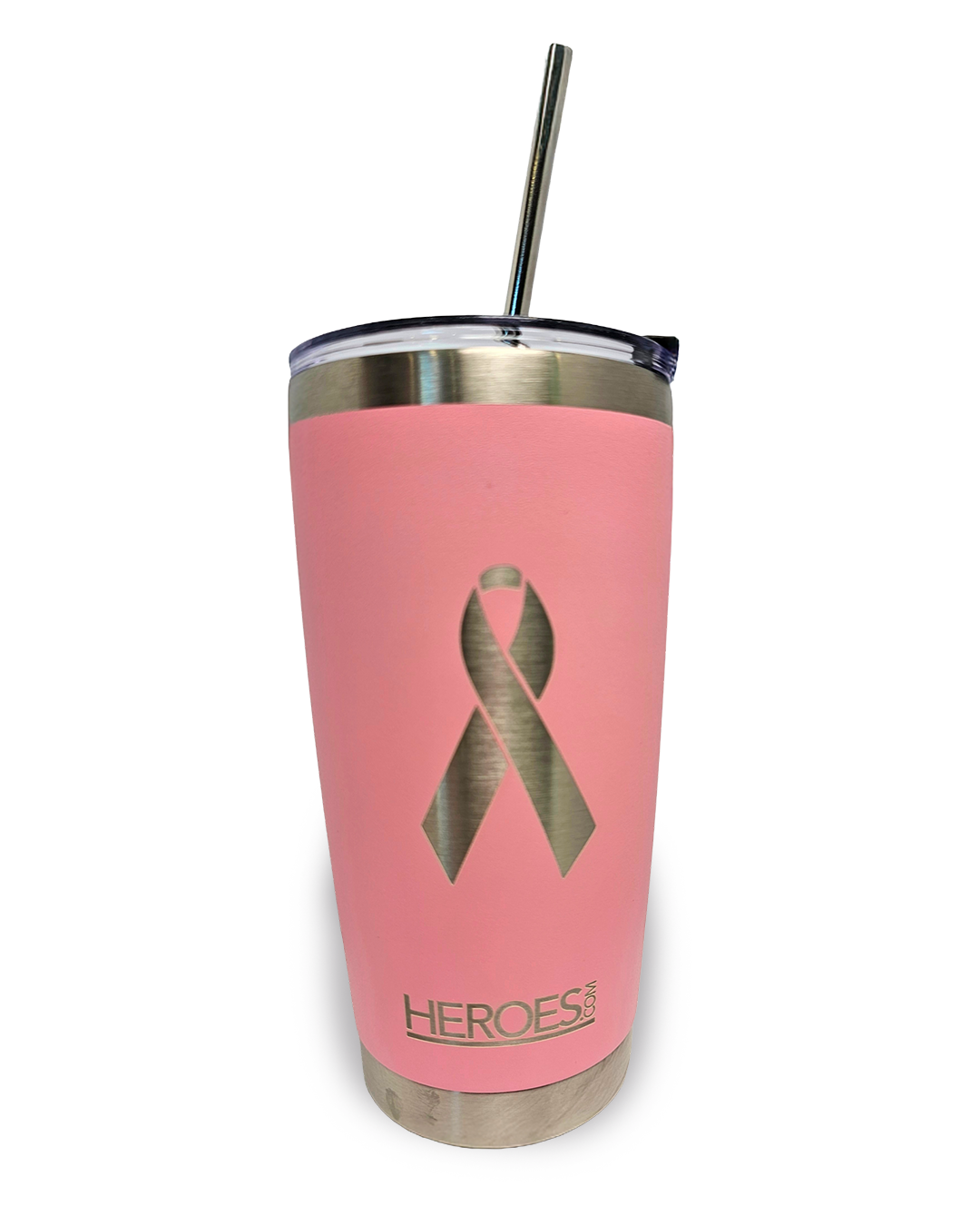 Pink 20 oz Tumbler – Breast Cancer Awareness