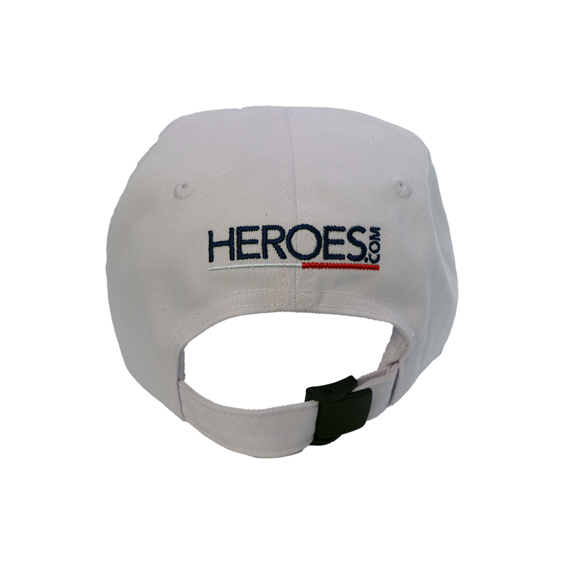 HEROES.com adjustable dad hat, classic 6-panel, breathable, 5% of purchase supports nonprofit