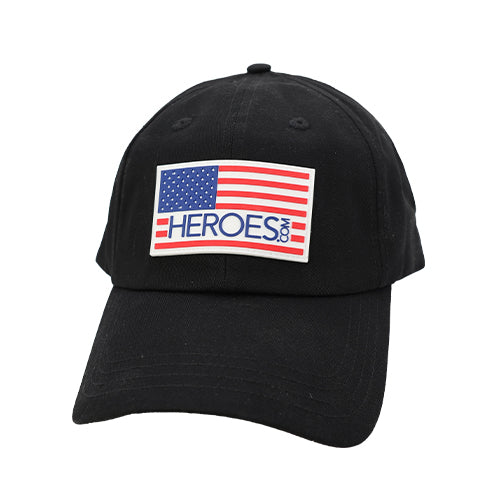 HEROES.com adjustable dad hat, classic 6-panel, breathable, 5% of purchase supports nonprofit