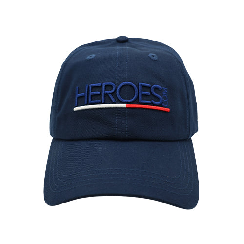 HEROES.com adjustable dad hat, classic 6-panel, breathable, 5% of purchase supports nonprofit