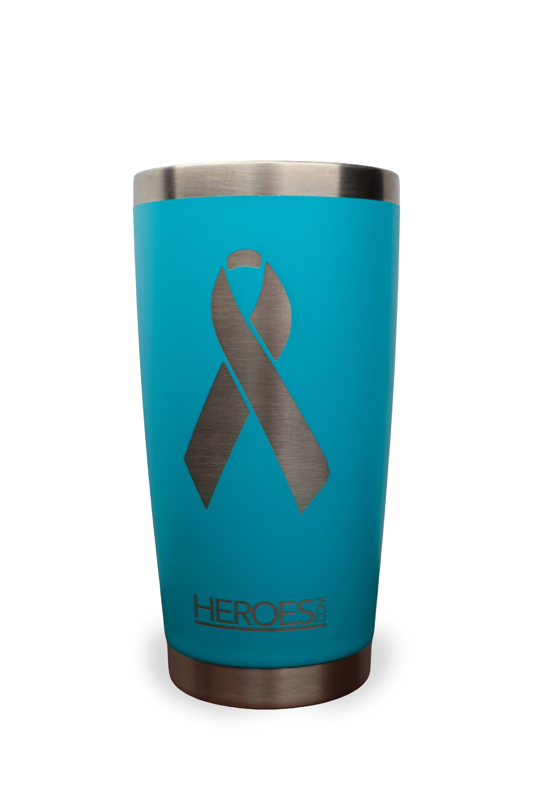 Teal 20 oz Tumbler – Ovarian Cancer Awareness Edition