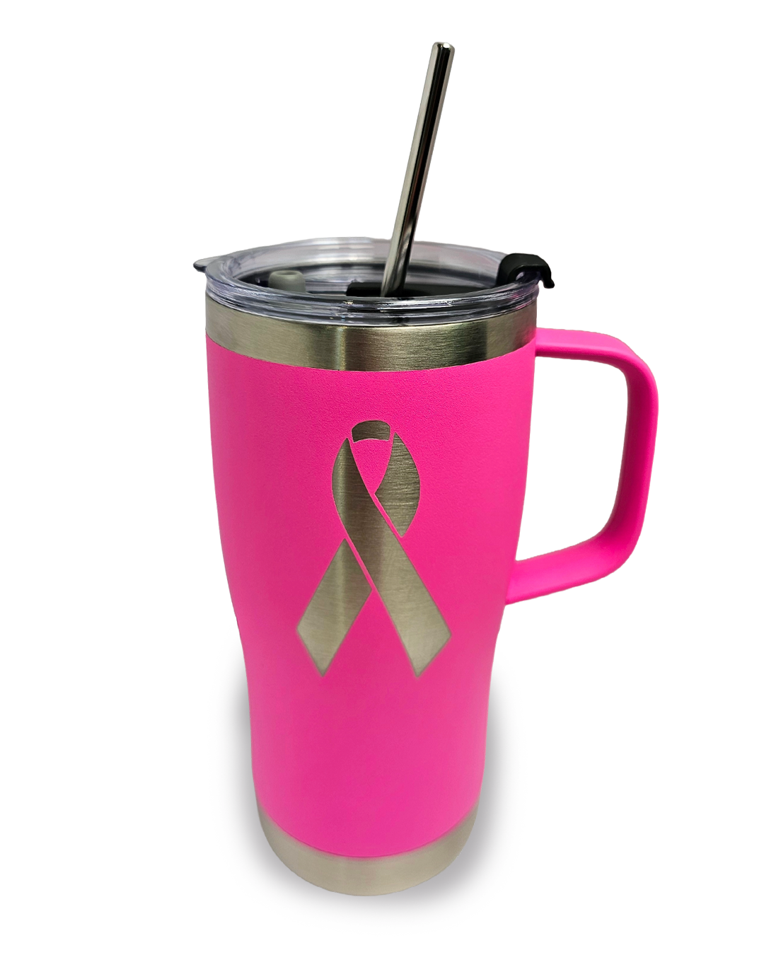 Pink 20 oz Tumbler – Breast Cancer Awareness